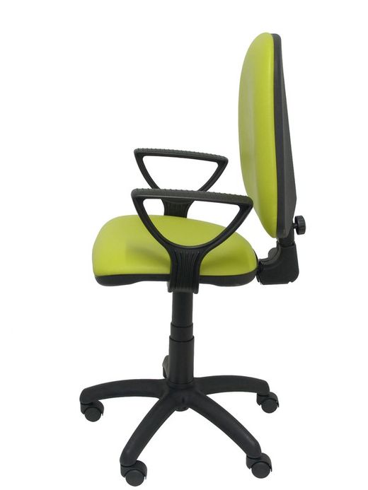 Modelo Ayna - Silla de oficina ergonómica con mecanismo de contacto permanente y regulable en altura - Asiento y respaldo tapizados en similpiel color verde pistacho (BRAZOS FIJOS INCLUIDOS)
