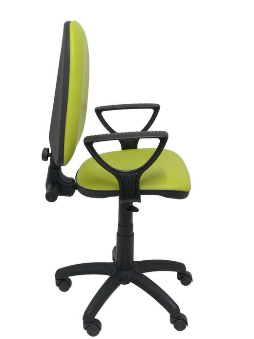 Modelo Ayna - Silla de oficina ergonómica con mecanismo de contacto permanente y regulable en altura - Asiento y respaldo tapizados en similpiel color verde pistacho (BRAZOS FIJOS INCLUIDOS)