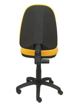 Modelo Ayna - Silla de oficina ergonómica con mecanismo de contacto permanente y regulable en altura - Asiento y respaldo tapizados en tejido BALI color amarillo