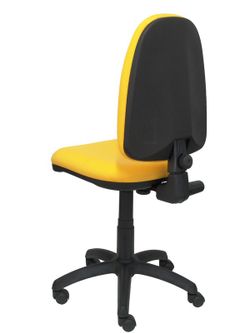 Modelo Ayna - Silla de oficina ergonómica con mecanismo de contacto permanente y regulable en altura - Asiento y respaldo tapizados en tejido BALI color amarillo