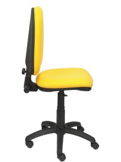Modelo Ayna - Silla de oficina ergonómica con mecanismo de contacto permanente y regulable en altura - Asiento y respaldo tapizados en tejido BALI color amarillo