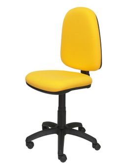 Modelo Ayna - Silla de oficina ergonómica con mecanismo de contacto permanente y regulable en altura - Asiento y respaldo tapizados en tejido BALI color amarillo