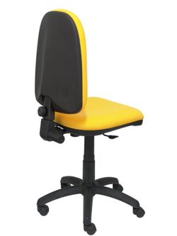 Modelo Ayna - Silla de oficina ergonómica con mecanismo de contacto permanente y regulable en altura - Asiento y respaldo tapizados en tejido BALI color amarillo