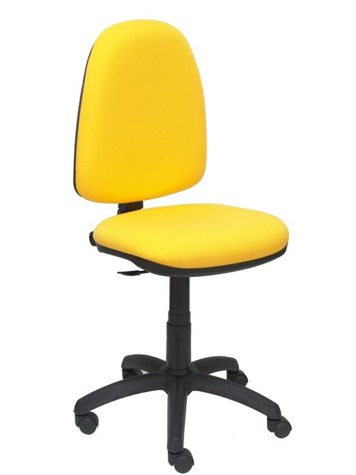 Modelo Ayna - Silla de oficina ergonómica con mecanismo de contacto permanente y regulable en altura - Asiento y respaldo tapizados en tejido BALI color amarillo