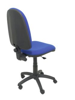 Modelo Ayna - Silla de oficina ergonómica con mecanismo de contacto permanente y regulable en altura - Asiento y respaldo tapizados en tejido BALI color azul