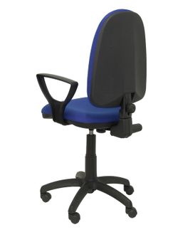 Modelo Ayna - Silla de oficina ergonómica con mecanismo de contacto permanente y regulable en altura - Asiento y respaldo tapizados en tejido BALI color azul (BRAZOS FIJOS INCLUIDOS)