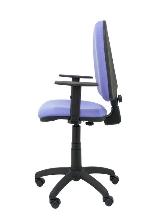 Modelo Ayna - Silla de oficina ergonómica con mecanismo de contacto permanente y regulable en altura - Asiento y respaldo tapizados en tejido BALI color azul claro (BRAZOS REGULABLES EN ALTURA)