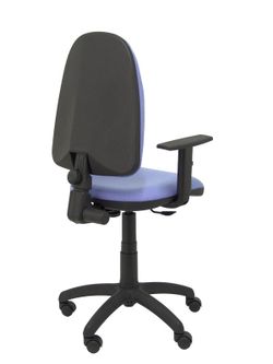 Modelo Ayna - Silla de oficina ergonómica con mecanismo de contacto permanente y regulable en altura - Asiento y respaldo tapizados en tejido BALI color azul claro (BRAZOS REGULABLES EN ALTURA)