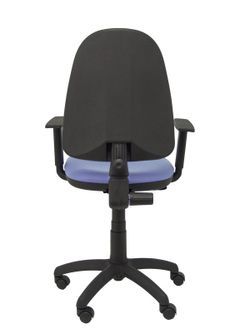 Modelo Ayna - Silla de oficina ergonómica con mecanismo de contacto permanente y regulable en altura - Asiento y respaldo tapizados en tejido BALI color azul claro (BRAZOS REGULABLES EN ALTURA)