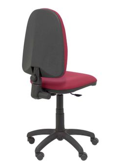Modelo Ayna - Silla de oficina ergonómica con mecanismo de contacto permanente y regulable en altura - Asiento y respaldo tapizados en tejido BALI color granate