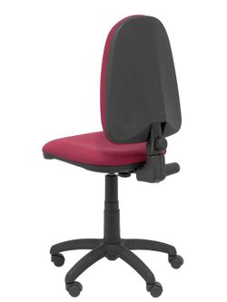 Modelo Ayna - Silla de oficina ergonómica con mecanismo de contacto permanente y regulable en altura - Asiento y respaldo tapizados en tejido BALI color granate