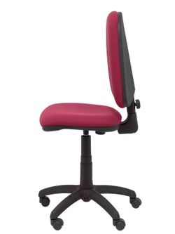 Modelo Ayna - Silla de oficina ergonómica con mecanismo de contacto permanente y regulable en altura - Asiento y respaldo tapizados en tejido BALI color granate