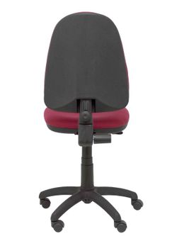 Modelo Ayna - Silla de oficina ergonómica con mecanismo de contacto permanente y regulable en altura - Asiento y respaldo tapizados en tejido BALI color granate
