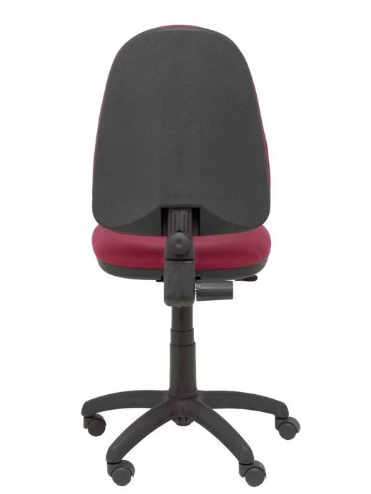 Modelo Ayna - Silla de oficina ergonómica con mecanismo de contacto permanente y regulable en altura - Asiento y respaldo tapizados en tejido BALI color granate