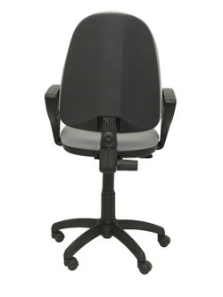 Modelo Ayna - Silla de oficina ergonómica con mecanismo de contacto permanente y regulable en altura - Asiento y respaldo tapizados en tejido BALI color gris (BRAZOS FIJOS INCLUIDOS)