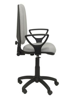 Modelo Ayna - Silla de oficina ergonómica con mecanismo de contacto permanente y regulable en altura - Asiento y respaldo tapizados en tejido BALI color gris (BRAZOS FIJOS INCLUIDOS)