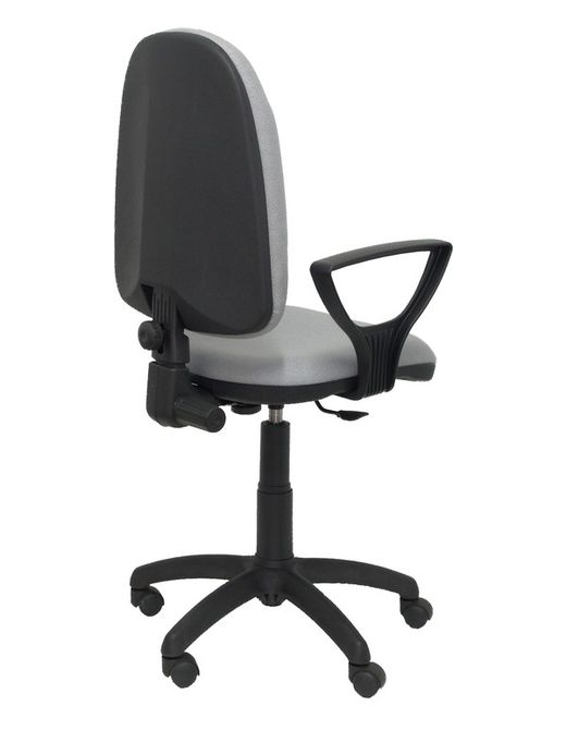 Modelo Ayna - Silla de oficina ergonómica con mecanismo de contacto permanente y regulable en altura - Asiento y respaldo tapizados en tejido BALI color gris (BRAZOS FIJOS INCLUIDOS)