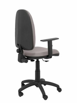 Modelo Ayna - Silla de oficina ergonómica con mecanismo de contacto permanente y regulable en altura - Asiento y respaldo tapizados en tejido BALI color gris (BRAZOS REGULABLES EN ALTURA)