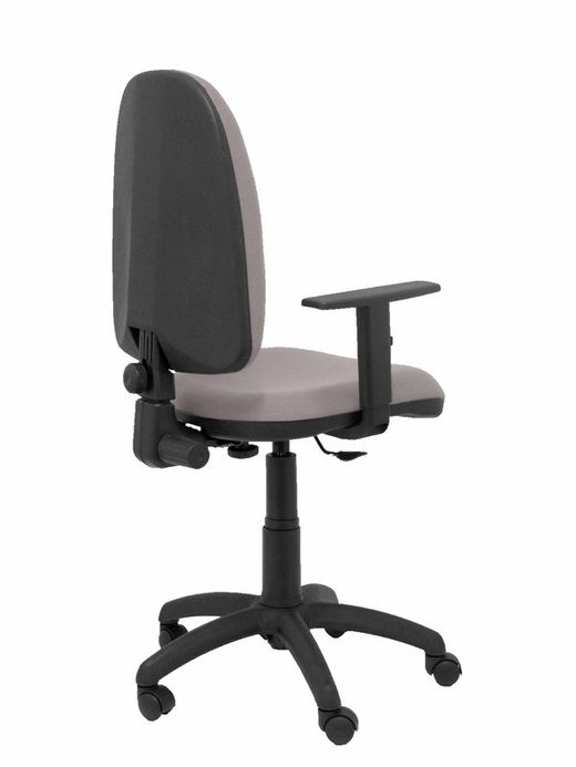 Modelo Ayna - Silla de oficina ergonómica con mecanismo de contacto permanente y regulable en altura - Asiento y respaldo tapizados en tejido BALI color gris (BRAZOS REGULABLES EN ALTURA)
