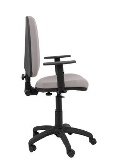 Modelo Ayna - Silla de oficina ergonómica con mecanismo de contacto permanente y regulable en altura - Asiento y respaldo tapizados en tejido BALI color gris (BRAZOS REGULABLES EN ALTURA)