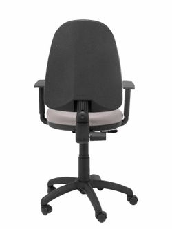 Modelo Ayna - Silla de oficina ergonómica con mecanismo de contacto permanente y regulable en altura - Asiento y respaldo tapizados en tejido BALI color gris (BRAZOS REGULABLES EN ALTURA)