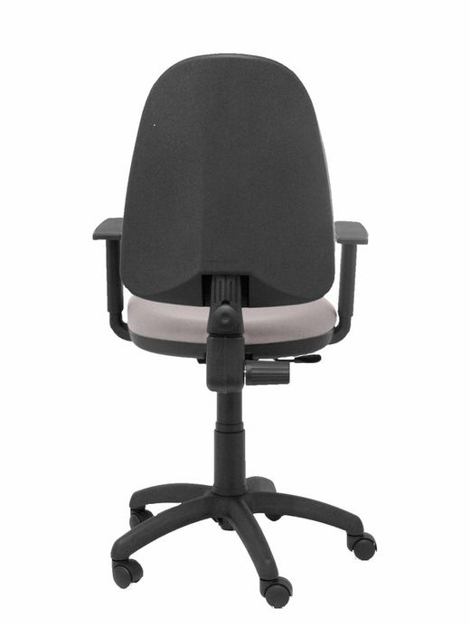 Modelo Ayna - Silla de oficina ergonómica con mecanismo de contacto permanente y regulable en altura - Asiento y respaldo tapizados en tejido BALI color gris (BRAZOS REGULABLES EN ALTURA)
