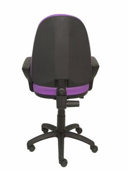 Modelo Ayna - Silla de oficina ergonómica con mecanismo de contacto permanente y regulable en altura - Asiento y respaldo tapizados en tejido BALI color lila (BRAZOS FIJOS INCLUIDOS)