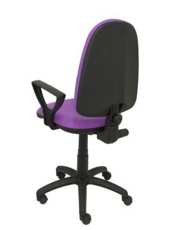 Modelo Ayna - Silla de oficina ergonómica con mecanismo de contacto permanente y regulable en altura - Asiento y respaldo tapizados en tejido BALI color lila (BRAZOS FIJOS INCLUIDOS)