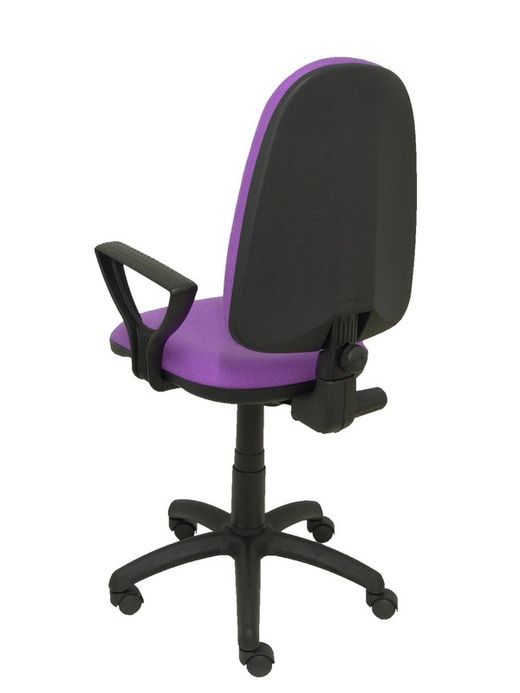 Modelo Ayna - Silla de oficina ergonómica con mecanismo de contacto permanente y regulable en altura - Asiento y respaldo tapizados en tejido BALI color lila (BRAZOS FIJOS INCLUIDOS)