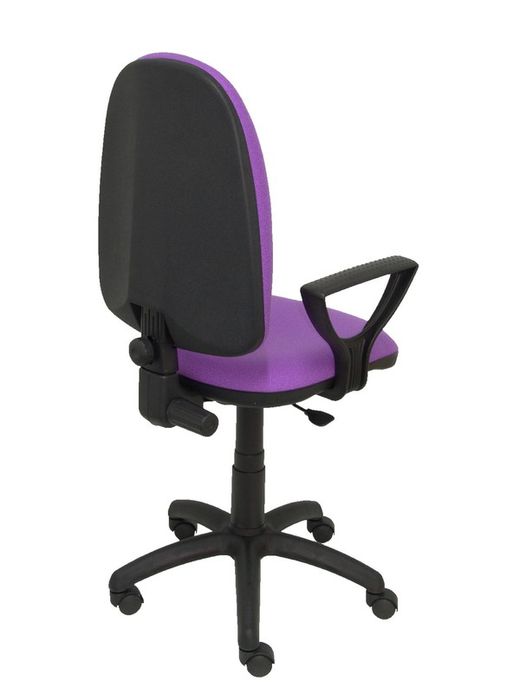 Modelo Ayna - Silla de oficina ergonómica con mecanismo de contacto permanente y regulable en altura - Asiento y respaldo tapizados en tejido BALI color lila (BRAZOS FIJOS INCLUIDOS)