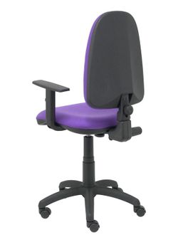 Modelo Ayna - Silla de oficina ergonómica con mecanismo de contacto permanente y regulable en altura - Asiento y respaldo tapizados en tejido BALI color lila (BRAZOS REGULABLES EN ALTURA)