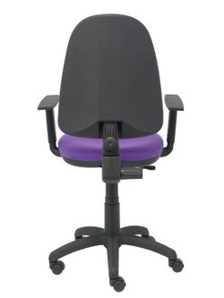 Modelo Ayna - Silla de oficina ergonómica con mecanismo de contacto permanente y regulable en altura - Asiento y respaldo tapizados en tejido BALI color lila (BRAZOS REGULABLES EN ALTURA)