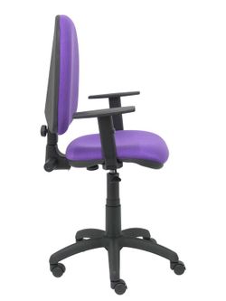 Modelo Ayna - Silla de oficina ergonómica con mecanismo de contacto permanente y regulable en altura - Asiento y respaldo tapizados en tejido BALI color lila (BRAZOS REGULABLES EN ALTURA)