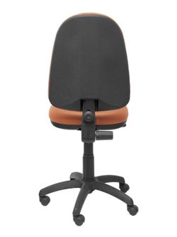 Modelo Ayna - Silla de oficina ergonómica con mecanismo de contacto permanente y regulable en altura - Asiento y respaldo tapizados en tejido BALI color marrón