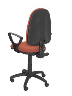 Modelo Ayna - Silla de oficina ergonómica con mecanismo de contacto permanente y regulable en altura - Asiento y respaldo tapizados en tejido BALI color marrón (BRAZOS FIJOS INCLUIDOS)