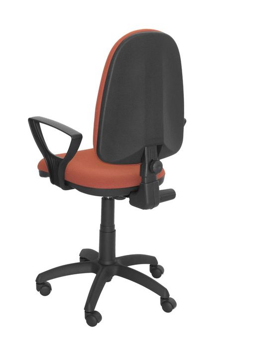 Modelo Ayna - Silla de oficina ergonómica con mecanismo de contacto permanente y regulable en altura - Asiento y respaldo tapizados en tejido BALI color marrón (BRAZOS FIJOS INCLUIDOS)