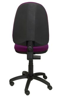 Modelo Ayna - Silla de oficina ergonómica con mecanismo de contacto permanente y regulable en altura - Asiento y respaldo tapizados en tejido BALI color morado