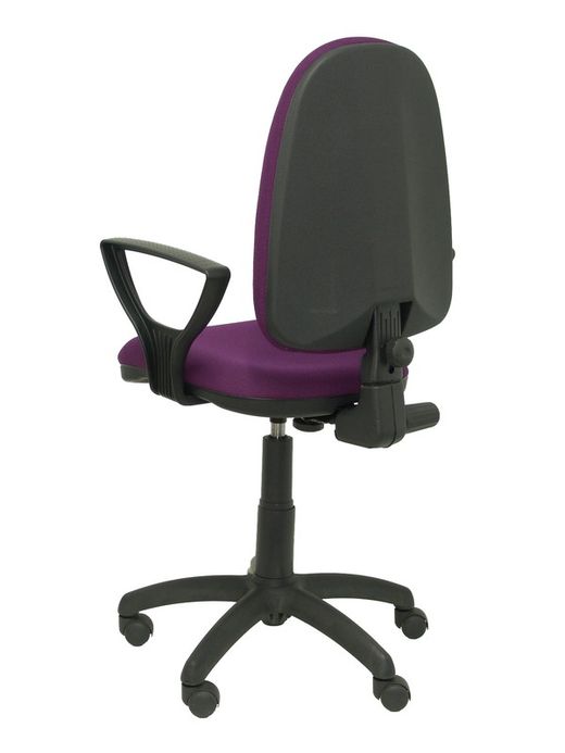 Modelo Ayna - Silla de oficina ergonómica con mecanismo de contacto permanente y regulable en altura - Asiento y respaldo tapizados en tejido BALI color morado (BRAZOS FIJOS INCLUIDOS)