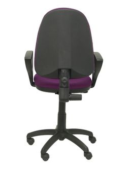 Modelo Ayna - Silla de oficina ergonómica con mecanismo de contacto permanente y regulable en altura - Asiento y respaldo tapizados en tejido BALI color morado (BRAZOS FIJOS INCLUIDOS)