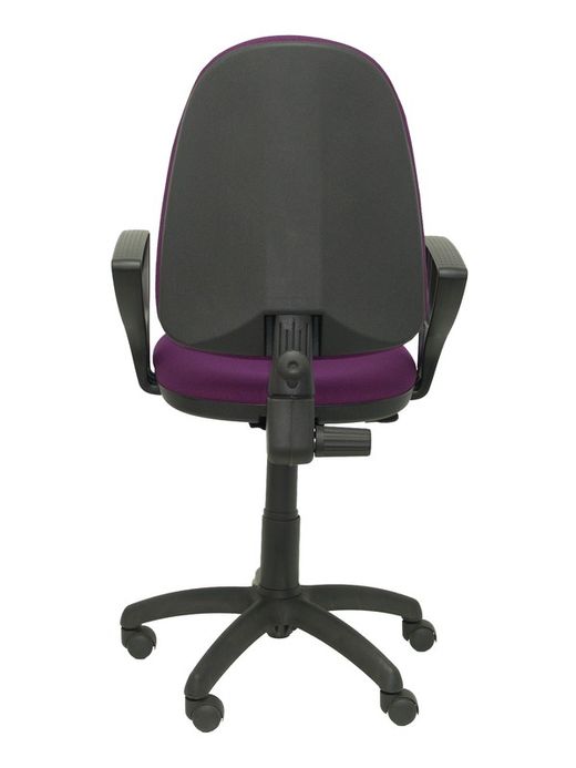 Modelo Ayna - Silla de oficina ergonómica con mecanismo de contacto permanente y regulable en altura - Asiento y respaldo tapizados en tejido BALI color morado (BRAZOS FIJOS INCLUIDOS)