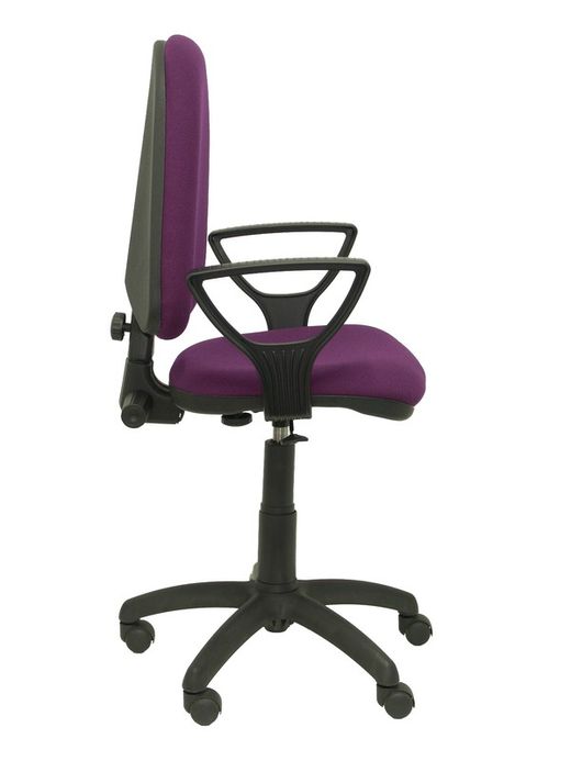 Modelo Ayna - Silla de oficina ergonómica con mecanismo de contacto permanente y regulable en altura - Asiento y respaldo tapizados en tejido BALI color morado (BRAZOS FIJOS INCLUIDOS)