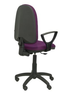 Modelo Ayna - Silla de oficina ergonómica con mecanismo de contacto permanente y regulable en altura - Asiento y respaldo tapizados en tejido BALI color morado (BRAZOS FIJOS INCLUIDOS)