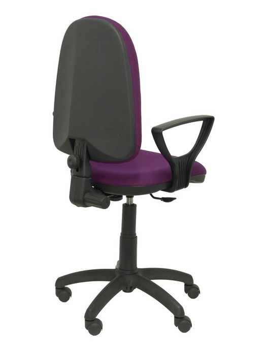 Modelo Ayna - Silla de oficina ergonómica con mecanismo de contacto permanente y regulable en altura - Asiento y respaldo tapizados en tejido BALI color morado (BRAZOS FIJOS INCLUIDOS)