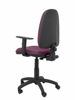 Modelo Ayna - Silla de oficina ergonómica con mecanismo de contacto permanente y regulable en altura - Asiento y respaldo tapizados en tejido BALI color morado (BRAZOS REGULABLES EN ALTURA)