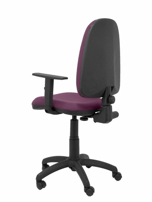 Modelo Ayna - Silla de oficina ergonómica con mecanismo de contacto permanente y regulable en altura - Asiento y respaldo tapizados en tejido BALI color morado (BRAZOS REGULABLES EN ALTURA)
