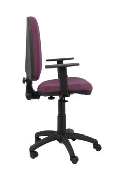 Modelo Ayna - Silla de oficina ergonómica con mecanismo de contacto permanente y regulable en altura - Asiento y respaldo tapizados en tejido BALI color morado (BRAZOS REGULABLES EN ALTURA)