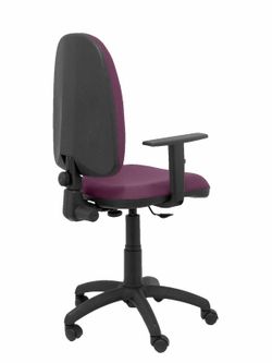 Modelo Ayna - Silla de oficina ergonómica con mecanismo de contacto permanente y regulable en altura - Asiento y respaldo tapizados en tejido BALI color morado (BRAZOS REGULABLES EN ALTURA)