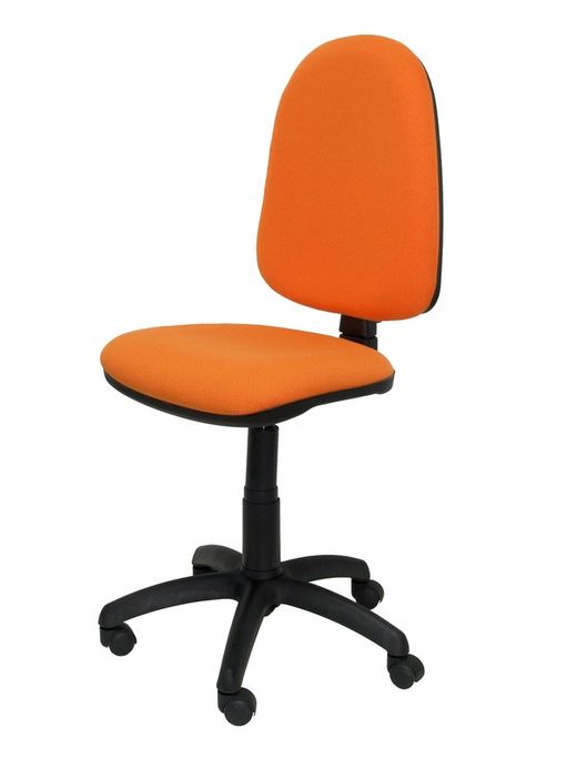 Modelo Ayna - Silla de oficina ergonómica con mecanismo de contacto permanente y regulable en altura - Asiento y respaldo tapizados en tejido BALI color naranja