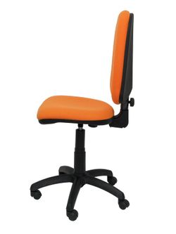Modelo Ayna - Silla de oficina ergonómica con mecanismo de contacto permanente y regulable en altura - Asiento y respaldo tapizados en tejido BALI color naranja