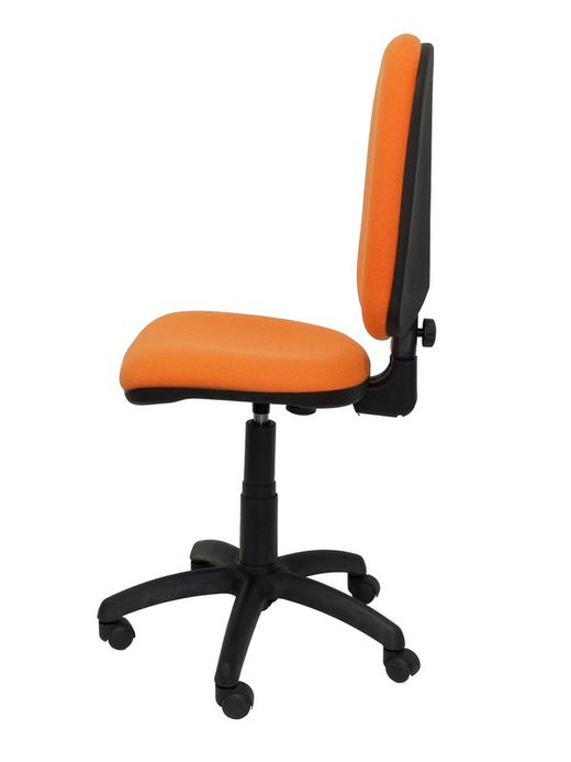 Modelo Ayna - Silla de oficina ergonómica con mecanismo de contacto permanente y regulable en altura - Asiento y respaldo tapizados en tejido BALI color naranja